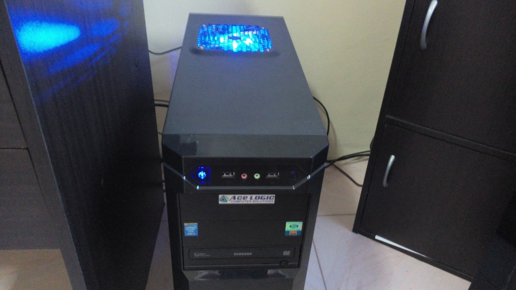 Our new desktop - it glows!!