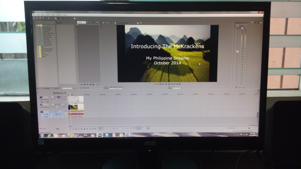 21 inch LED with Sony Vegas - yep, another exciting video in the works....