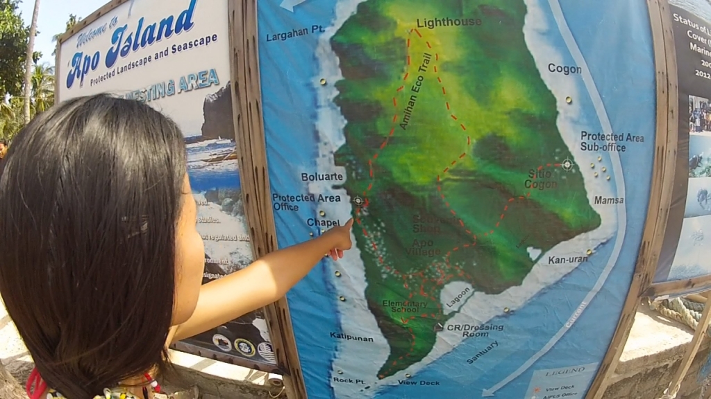 Apo Michell Poiting to Chapel on map