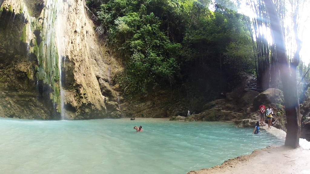 Pools beneath falls